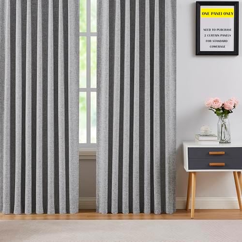 Kayne Studio Dark Grey Pinch Pleat Blackout Curtains 108 Inches Extra