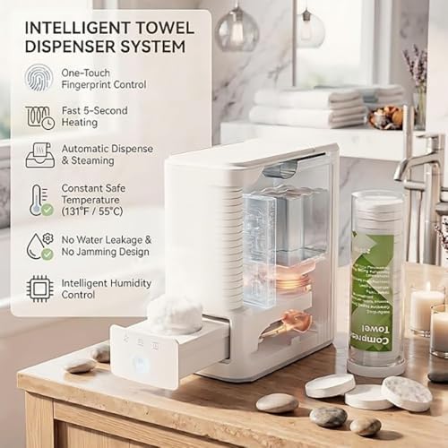 60 PCS Compressed Face Towel Refills (3 Tubes) for Hot Towel Dispenser