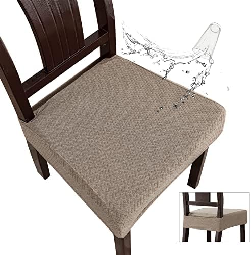 Genina Waterproof Seat Covers for Dining Room Chairs, Rear Covered