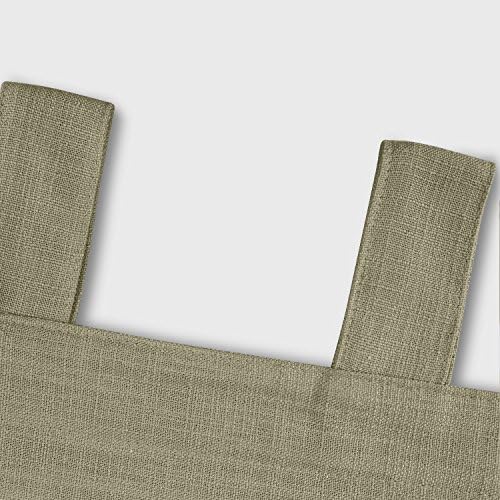 ChadMade 84" W x 96" L Polyster Linen Drapes with Blackout Lining Tab