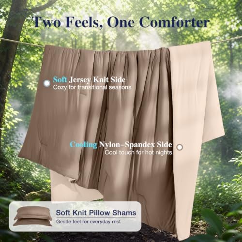 MUXHOMO Cooling Comforter Queen Size, 3-Piece Reversible Bed Set