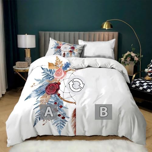 Duvet Cover Twin Size, Reversible King Duvet Cover Set with