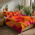 California King Duvet Cover Set Autumn Maple Leaves Pattern Soft