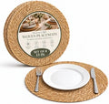 13" Round Woven Placemats for Dining Table Decor at Holiday