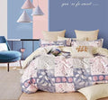 Swanson Beddings Flowers and Leaves 3-Piece 100% Cotton Bedding Set