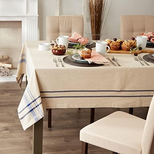DII French Stripe Dining Table Collection Farmhouse Style Tablecloth