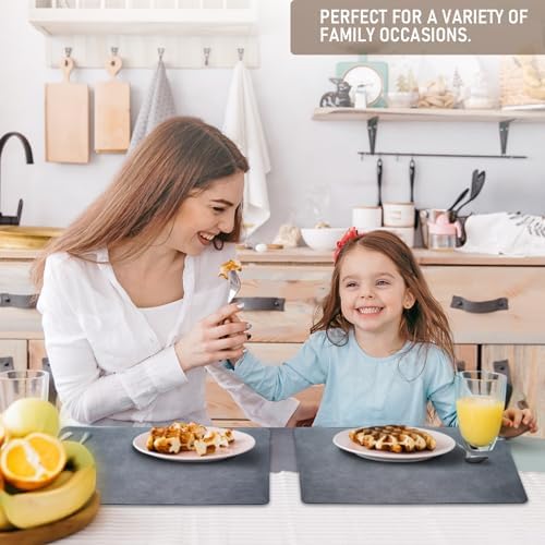 UnivoColors Placemats,Heat Resistant Placemats Set of 6 Washable 12 x