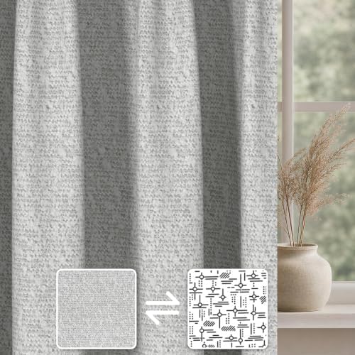 ChadMade 1 Panel Lined Slub Textured Dots Pinch Pleat Curtain 52W x