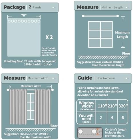 BGment Taupe Blackout Curtains for Living Room 84 Inch Long - 2 Panels