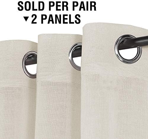 H.VERSAILTEX Extra Long Curtains 95 Inches Long Linen Sheer Curtains