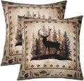 Feelyou Throw Deer Hunting Pillow Covers 22 x 22-Inch Set of 2 Girls