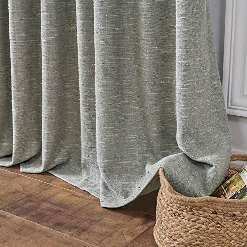 Gray 102 inches Long Pinch Pleat Semi Sheer Curtain for Living