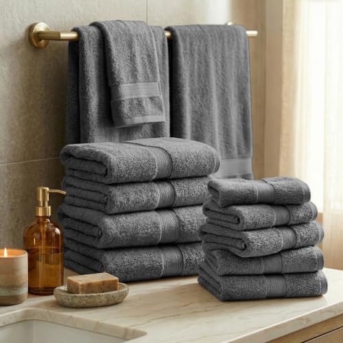 SUPERIOR Egyptian Cotton Ultra Plush & Absorbent, 12 Piece Set