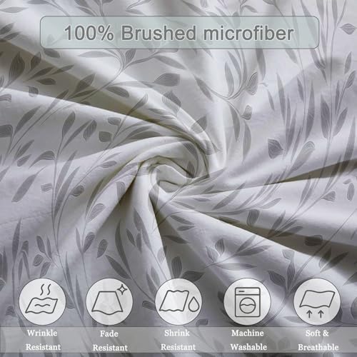 Duvet Cover King - Reversible Plants Branches Leaves Vines Printing