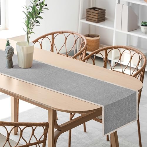 Hausattire Table Runner Cotton Frayed Boho 12x72 Inches | Fall Table