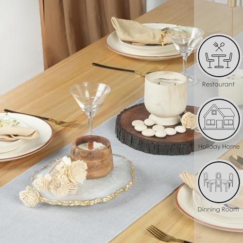 RAJRANG Jute Table Runner Long Rise Grey Burlap Table Runners for