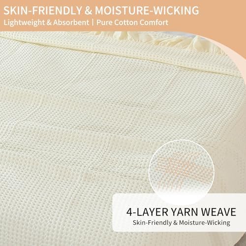 Bedding Smoke Gray 100% Cotton Blanket [Queen Size - 90x90 Inch]