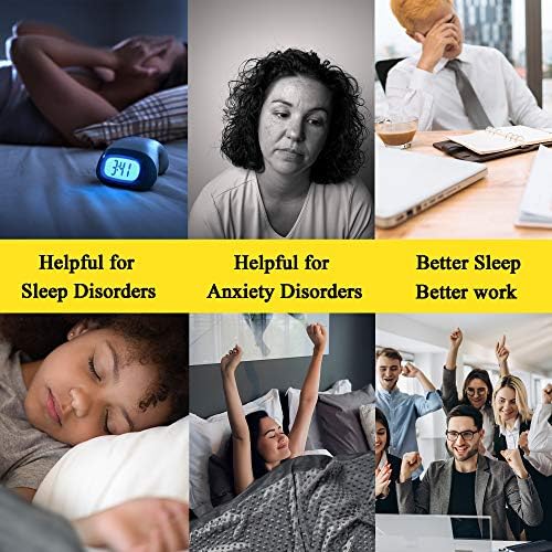 Weighted Blanket with 100% Cotton Cover, Breathable Comforter Heavy