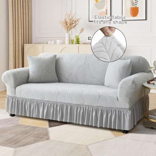 WONGS BEDDING Stretch Velvet Sofa Slipcover, Cushion Couch Cover with