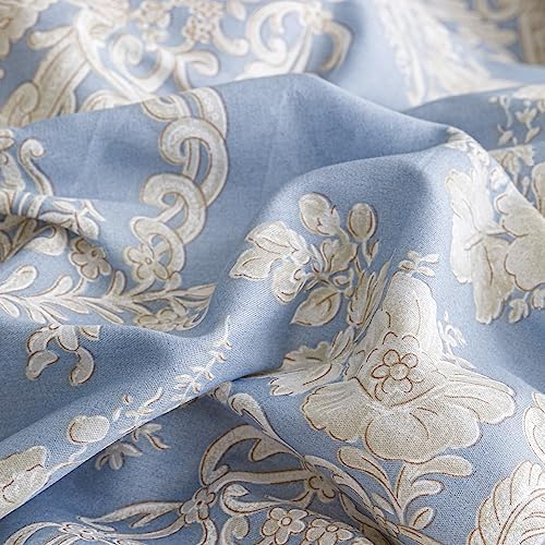 SUSYBAO Bohemian Damask Duvet Cover King 100% Cotton Boho Khaki Floral