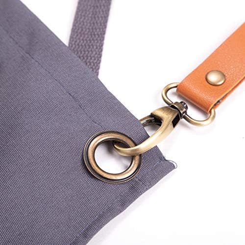 NEOVIVA Canvas Tool Apron for Men and Women with Pockets, Heavy Duty