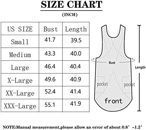 WROLEM Women's Cross Back Pinafore Apron with Large Pockets Home