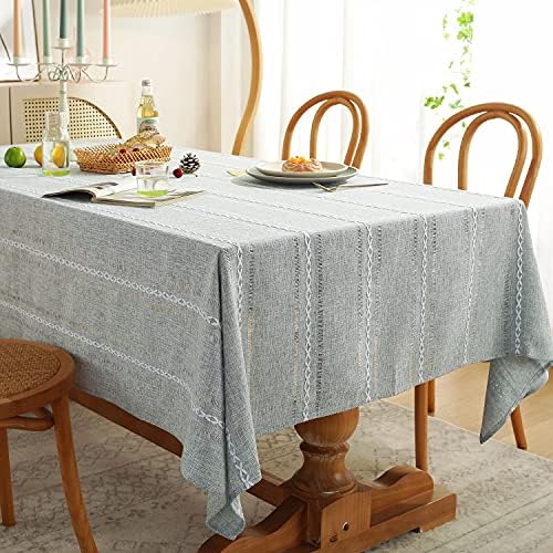 Chassic 60 x 120 inches Farmhouse Style Linen tablecloths, Wrinkle