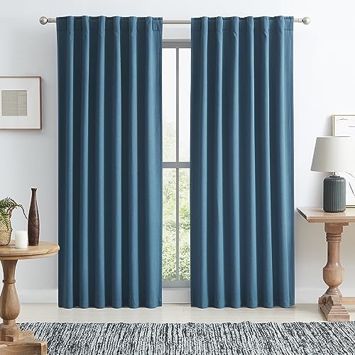 KEQIAOSUOCAI Full Shading Curtains 90 Inches Long 2 Panels Set