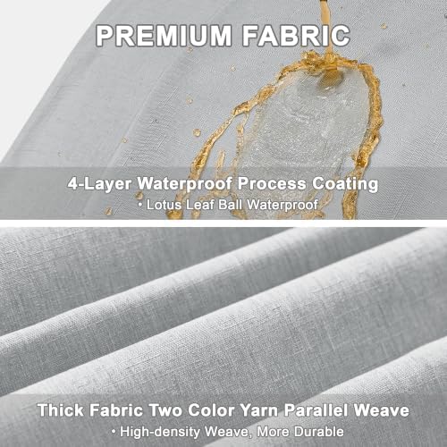 Decorelia Faux Linen Tablecloth for Dining Room, 60 x 120 Inch