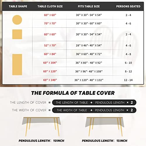 Horaldaily Grey Tablecloth 60×120 Inch Rectangular, Stain and Wrinkle