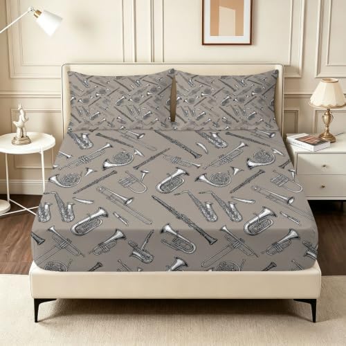 4-Piece Soft Microfiber Queen Bed Sheets Set, Include Deep Pockets