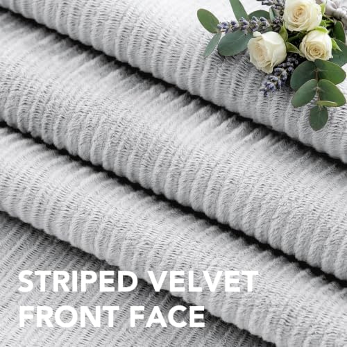 H.VERSAILTEX Velvet 100% Blackout Curtains 55x108 Glacier Gray 2