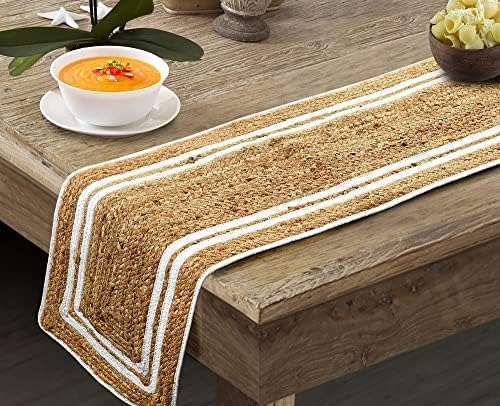 Handmade Hand Braided Natural Jute 13 X 120 Inch Table Runner Rug