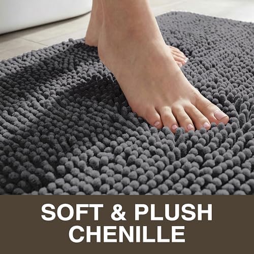 Neater Home Plush Bathroom Rugs 36x24 Thick Chenille Quick Dry