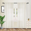 cololeaf Linen Curtains Natural White Curtains 96 inches Long Neutral