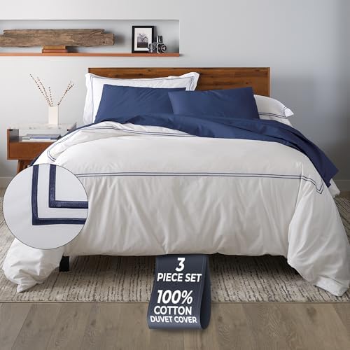 Ella Jayne Duvet Cover Queen Size (3 Pieces), 100% Cotton Percale