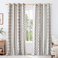 BGment Boho Brown Curtains Modern Design Jacquard for Living Room