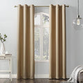 No. 918 Montego 2-Pack Casual Textured Semi-Sheer Grommet Curtain