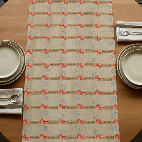 Farmhouse Barn Table Runner 108 inches Long Rustic Minimalist Harvest