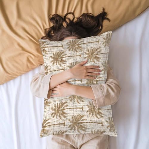 Tropical Palm Trees Pillow Cases Standard Size Set of 2, Summer