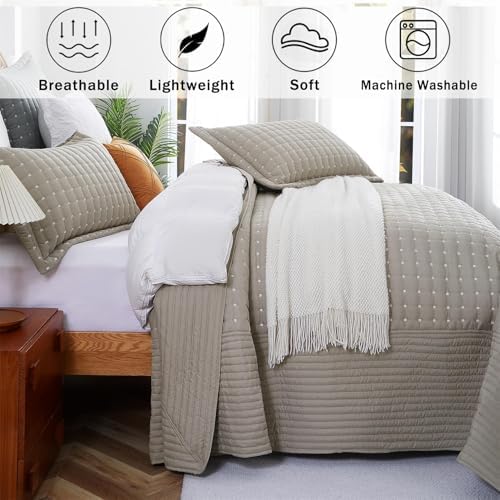 Cmfshape 120"x120" Oversized King Size Quilt,Lightweight Minimalist