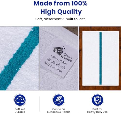 Bar Mops Pack of 36 (14" x 19") - 100% Cotton Cleaning Rags for