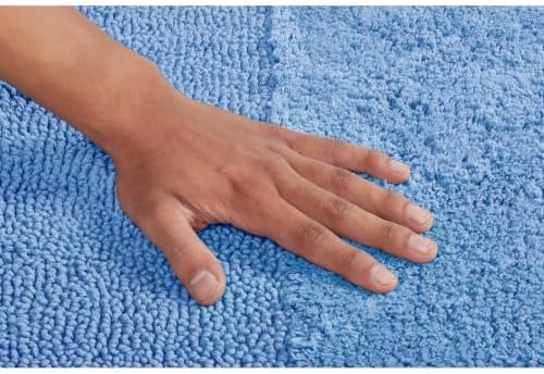 Better Trends 3 Piece Bathroom Rug Set 100% Cotton Non-Slip Washable