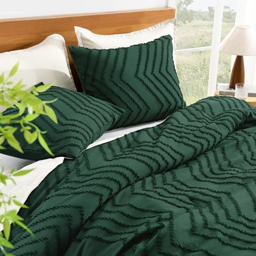 Litanika Super King Plus Comforter Set, 3 Pcs Boho Tufted Bedding Set