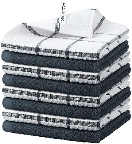 Nialnant 8 Pack Kitchen Towels, Dish Cloths for Washing Dishes