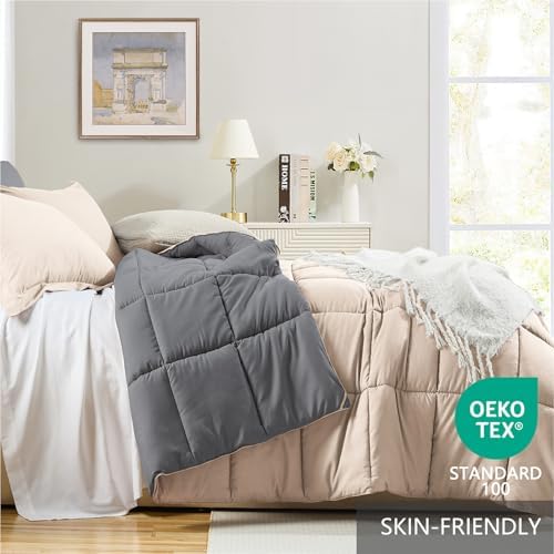 Homelike Moment Queen Comforter Set 3 Piece, Lightweight Soft Bed Sets