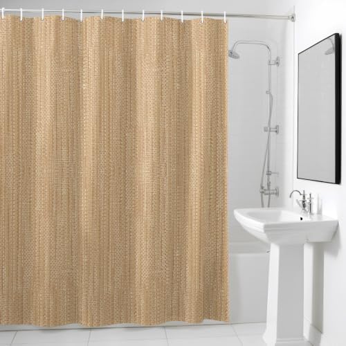 Sand Brown Shower Curtain, Country Vintage Minimalist Solid Color