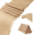 18 Pcs Burlap Table Runners Bulk 12 x 71 Inch Khaki Farmhouse Burlap