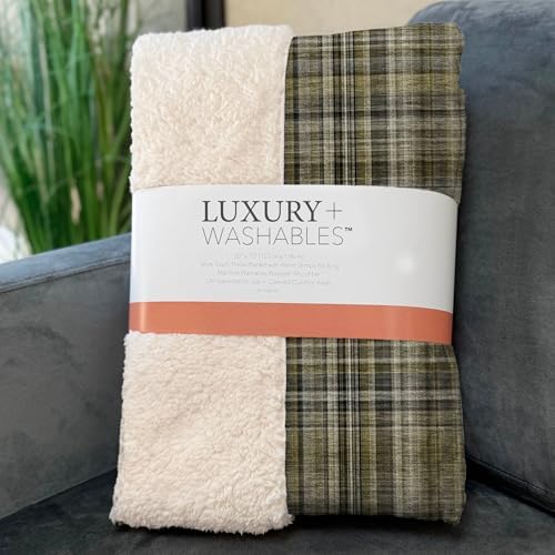 Addison Rugs ASB541 Taupe 50" x 70" Oversized Sherpa Throw Blanket