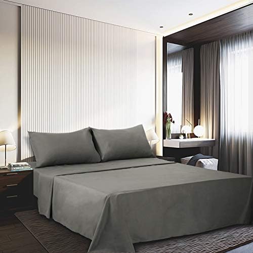 100% Egyptian Cotton King Bed Sheet Set 4 Piece, 800 Thread Count